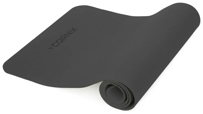 Коврики спортивные Cornix TPE 183 x 61 x 0.6 см для йоги и фитнеса XR-0350 Black