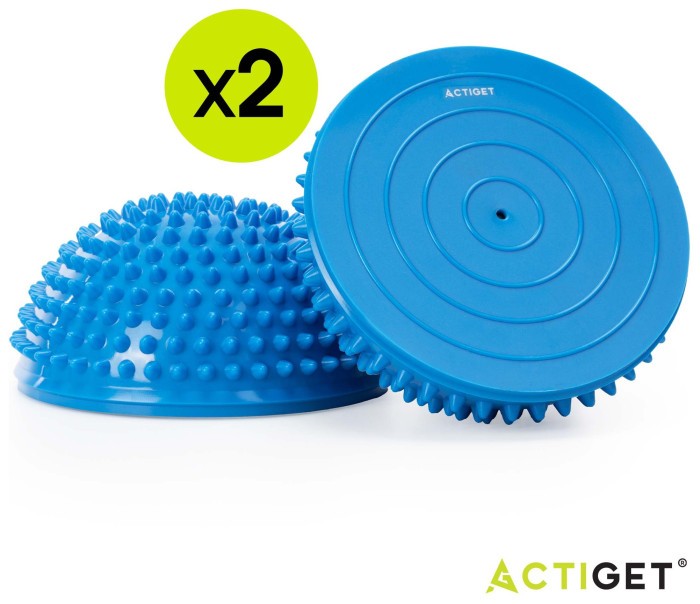 Півсфера масажна балансувальна Actiget Balance Pad 16 см 2 шт масажер для ніг, стоп ACT0117 Blue