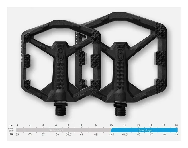 Педалі Crankbrothers STAMP 0, розмір L (43-49 eu), чорні