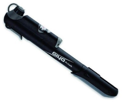Насос міні телескоп. GIYO GP-63S із манометром алюміній. у пластику AV/FV (80psi) з Т-ручкою (чорний)