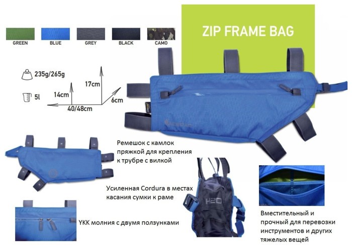 Сумка на раму Acepac Zip Frame Bag L Camo