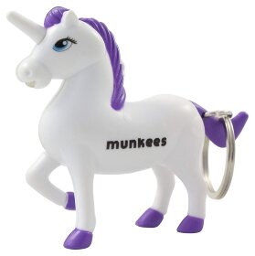 Munkees 1114 брелок-фонарик Unicorn LED white-purple
