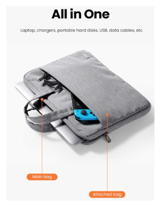 Сумка UGREEN LP437 Laptop Bag 15''-15.9'' (Gray)(UGR-30325)