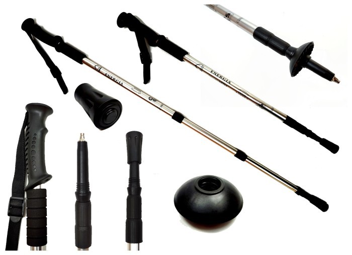 Палка для скандинавской ходьбы EasyFit Energia серая