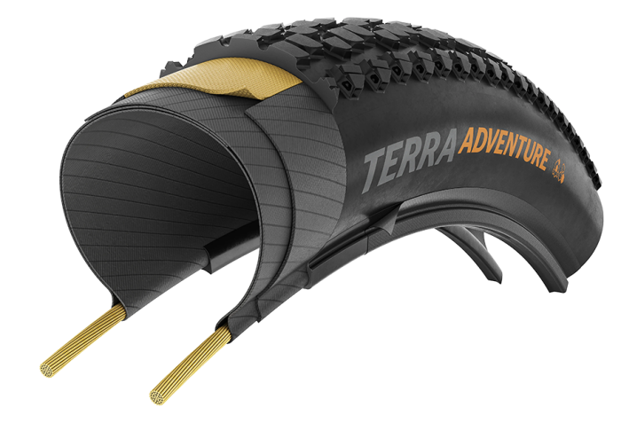Покришка безкамерна Continental Terra Adventure Trail Grip 28" | 28 X 1.75 | 700 X 45C чорна складна graphit-reflex skin