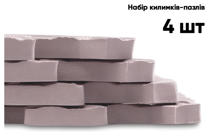 Татамі мат EasyFit SwallowTail 4 шт (60х60х1 см) пазл хвіст ластівки бежевий