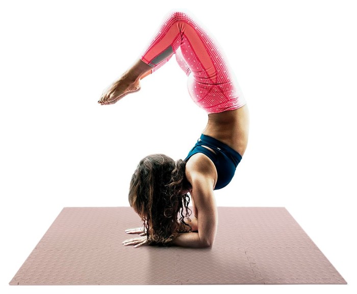 Татамі мат EasyFit SwallowTail 4 шт (60х60х1 см) пазл хвіст ластівки бежевий