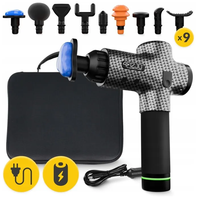Ручной перкуссионный массажер 4FIZJO Massage Gun Ultra Cool Edition 100 Вт массажный пистолет (P-5905973401470)