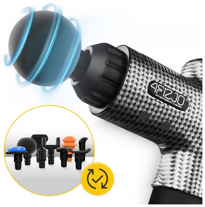 Ручной перкуссионный массажер 4FIZJO Massage Gun Ultra Cool Edition 100 Вт массажный пистолет (P-5905973401470)