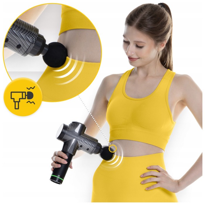 Ручной перкуссионный массажер 4FIZJO Massage Gun Ultra Cool Edition 100 Вт массажный пистолет (P-5905973401470)