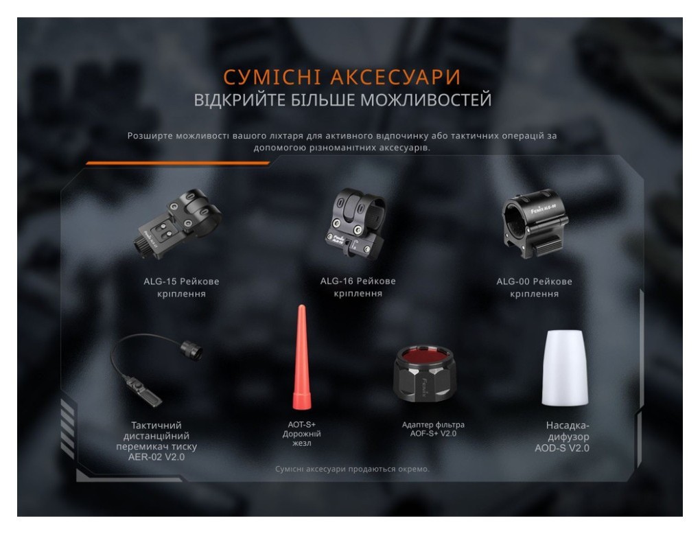 Фонарь тактический ручной Fenix PD35R ACE LED 2000 лм + наключительный фонарь CL01 (черный) | Лимитированная серия