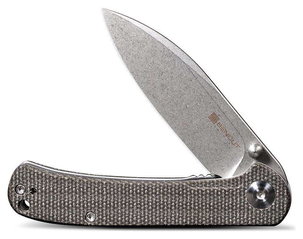 Ніж складаний кишеньковий Sencut Scepter, (7.5 см) 9Cr18MoV / Micarta сірий, укр, укр