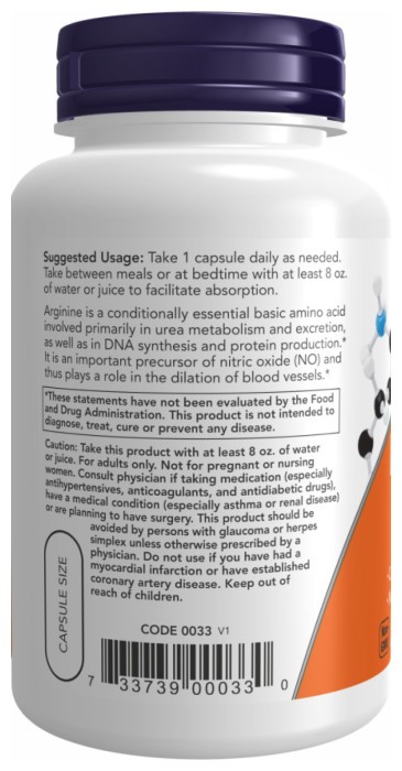 L-Arginine 700mg - 180 vcaps