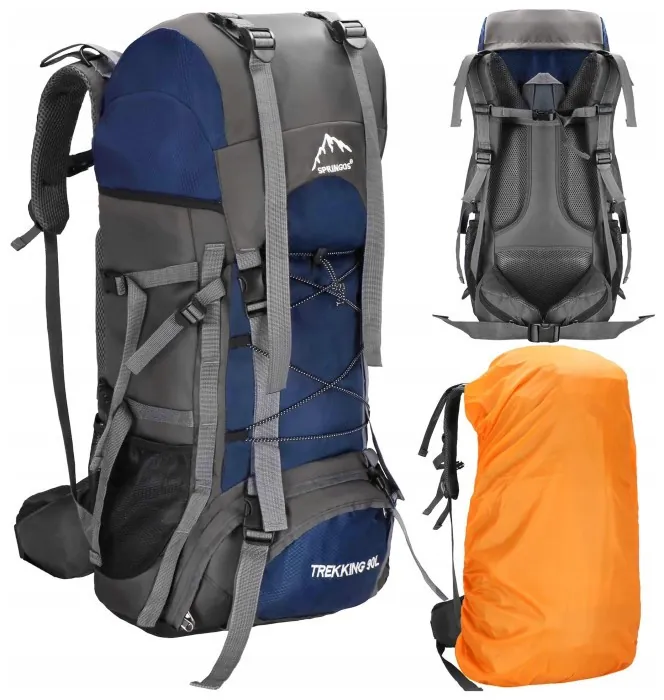 Туристический рюкзак Springos 90 л CS0130 Navy Blue/Grey