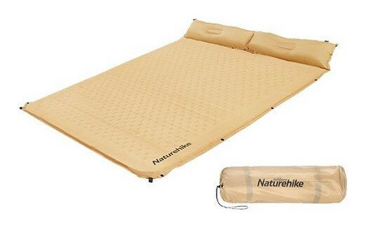 Матрац туристичний із подушкою, самонадувний двомісний Naturehike CNH22DZ013,196x132x3 см, жовтий, укр, укр