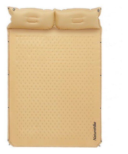 Матрац туристичний із подушкою, самонадувний двомісний Naturehike CNH22DZ013,196x132x3 см, жовтий