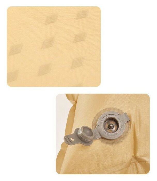 Матрац туристичний із подушкою, самонадувний двомісний Naturehike CNH22DZ013,196x132x3 см, жовтий