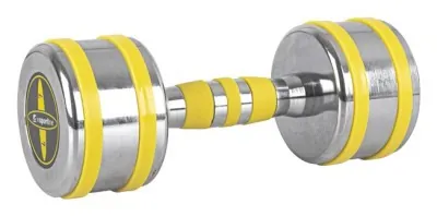 Гантель хромована inSPORTline Yellsteel 7 кг