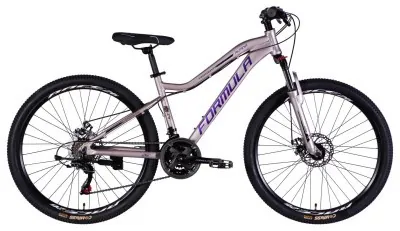 Велосипед AL 26" Formula ALPINA DD FR рама-15" серебристо-фиолетовый 2026