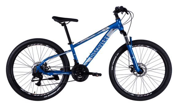 Велосипед ST 26" Discovery TREK DD FR рама-13" сине-серебристый 2025