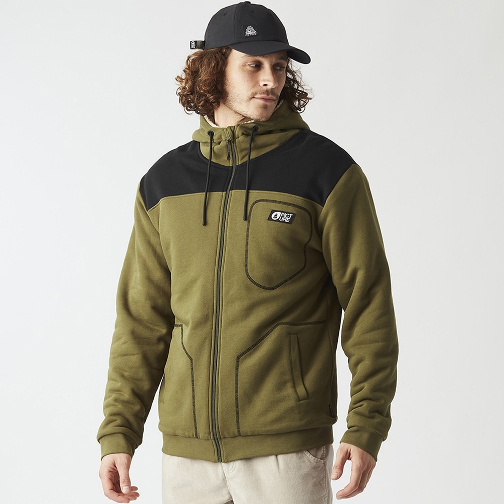 Picture Organic женская толстовка Basement Plush Zip tobacco L