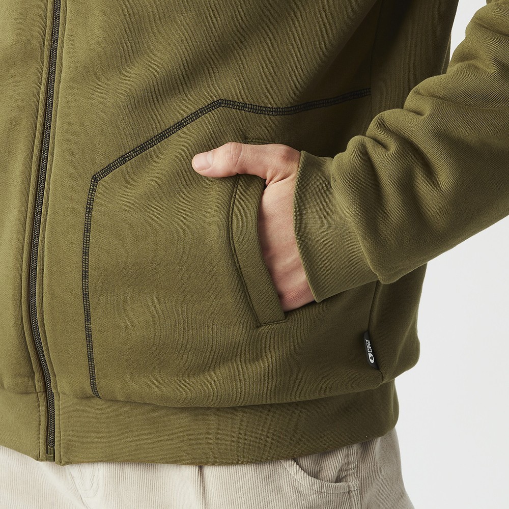 Picture Organic женская толстовка Basement Plush Zip tobacco L