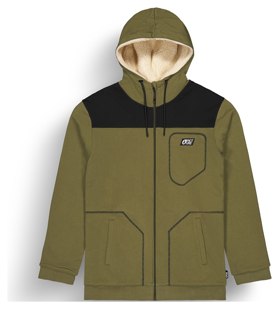 Picture Organic женская толстовка Basement Plush Zip tobacco L