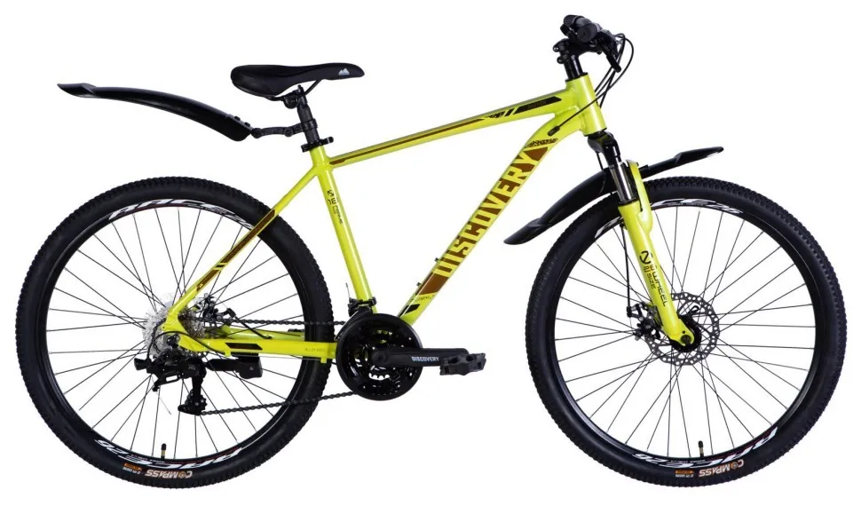 Велосипед AL 26" Discovery BASTION DD CS рама-18" жовтий 2025 (OPS-DIS-26-622)