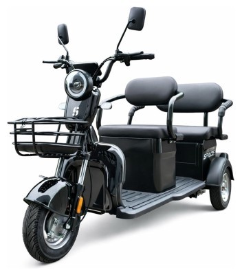 Електроскутер триколісний SPACE SHUTTLE XL 72B 1000Вт 20А*г барабан/барабан свинцево-кислотний чорний 2026