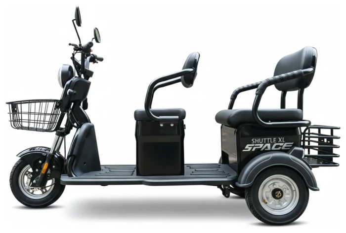 Электроскутер трехколесный SPACE SHUTTLE XL 72B 1000Вт 20А*г барабан/барабан свинцово-кислотный черный 2026