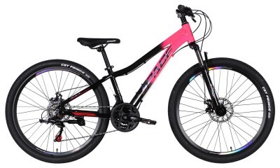 Велосипед AL 26" SPACE LYRA DD FR рама-13" розово-черный 2026