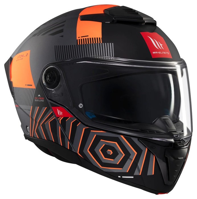 Мотошолом MT ATOM 2 SV STRANGE C4 Matt Orange