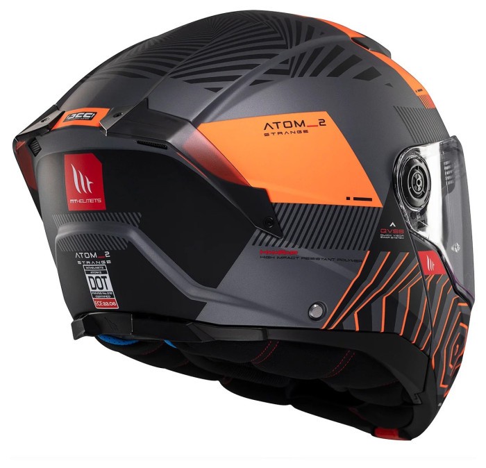 Мотошолом MT ATOM 2 SV STRANGE C4 Matt Orange