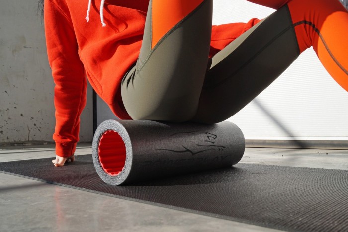 Набір 3в1 масажний ролик (ролер) PowerPlay 4022 Therapy Roller Чорно-помаранчевий
