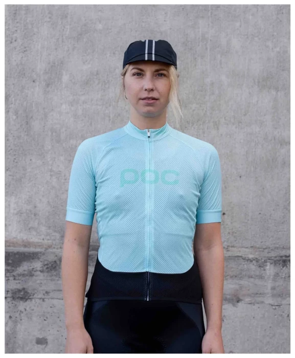Джерсі жіноче POC W's Essential Road Logo jersey, Lt Fluorite Green/Fluorite Green, L