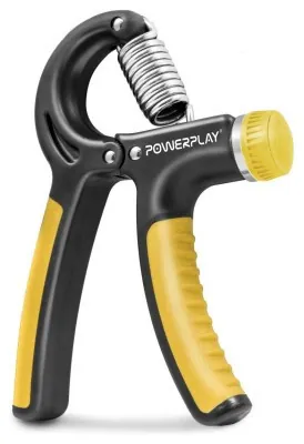 Эспандер кистевой PowerPlay PP-4323 с регулируемой нагрузкой 10-40 кг. Strength Grip Черно-желтый