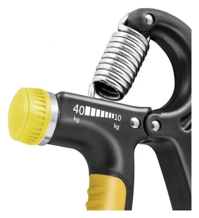 Эспандер кистевой PowerPlay PP-4323 с регулируемой нагрузкой 10-40 кг. Strength Grip Черно-желтый