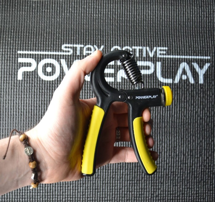 Эспандер кистевой PowerPlay PP-4323 с регулируемой нагрузкой 10-40 кг. Strength Grip Черно-желтый