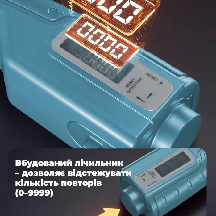 Эспандер кистевой со счетчиком PowerPlay PP-4403 с регулируемой нагрузкой 10-100 кг. Синий