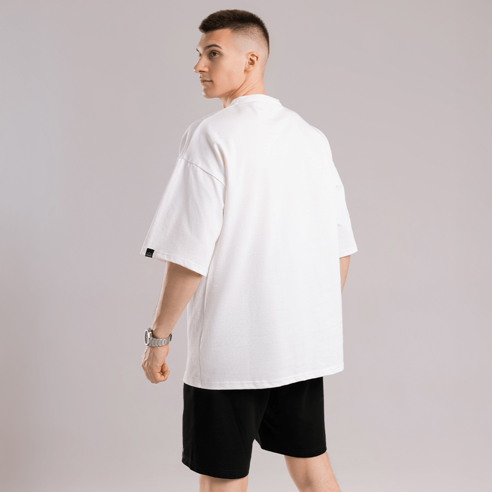 Молочная футболка. Футболка мужская оверсайз. Базовая футболка Pobedov Onyx