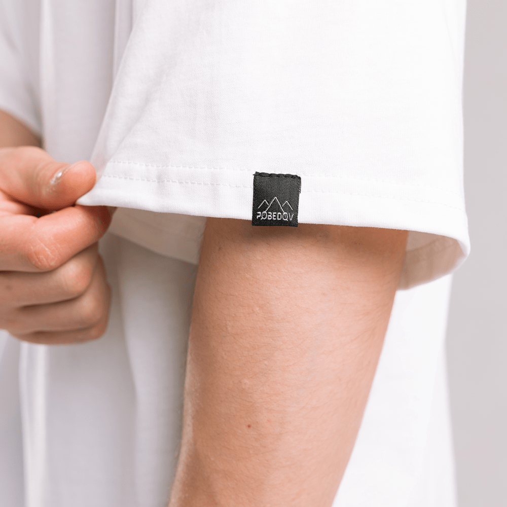 Молочная футболка. Футболка мужская оверсайз. Базовая футболка Pobedov Onyx