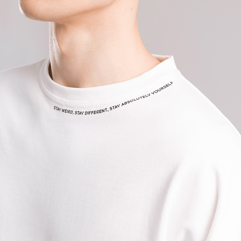 Молочная футболка. Футболка мужская оверсайз. Базовая футболка Pobedov Onyx