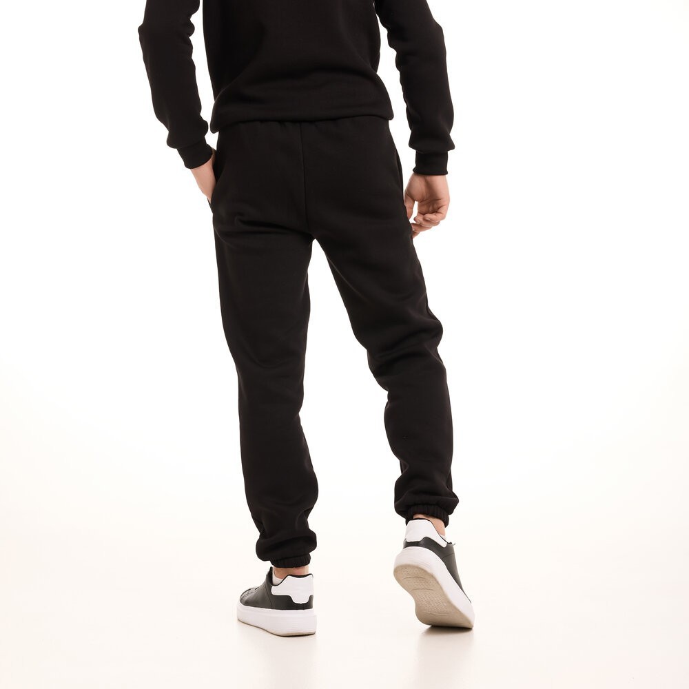 Чоловічі штани джогери з кишенями чорні Pobedov 007 ЗИМА, укр, укр