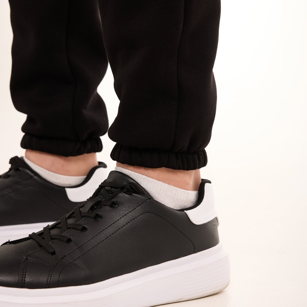 Чоловічі штани джогери з кишенями чорні Pobedov 007 ЗИМА, укр, укр