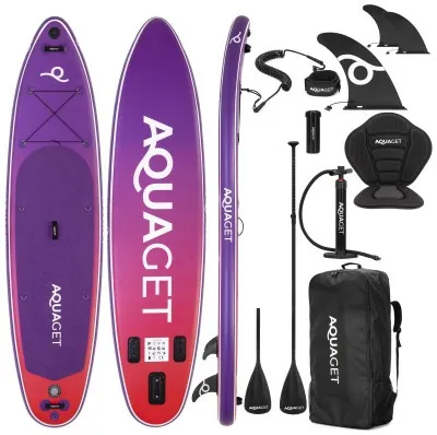 Надувная SUP доска Aquaget 350 см с веслом AQ0043 Violet/Red
