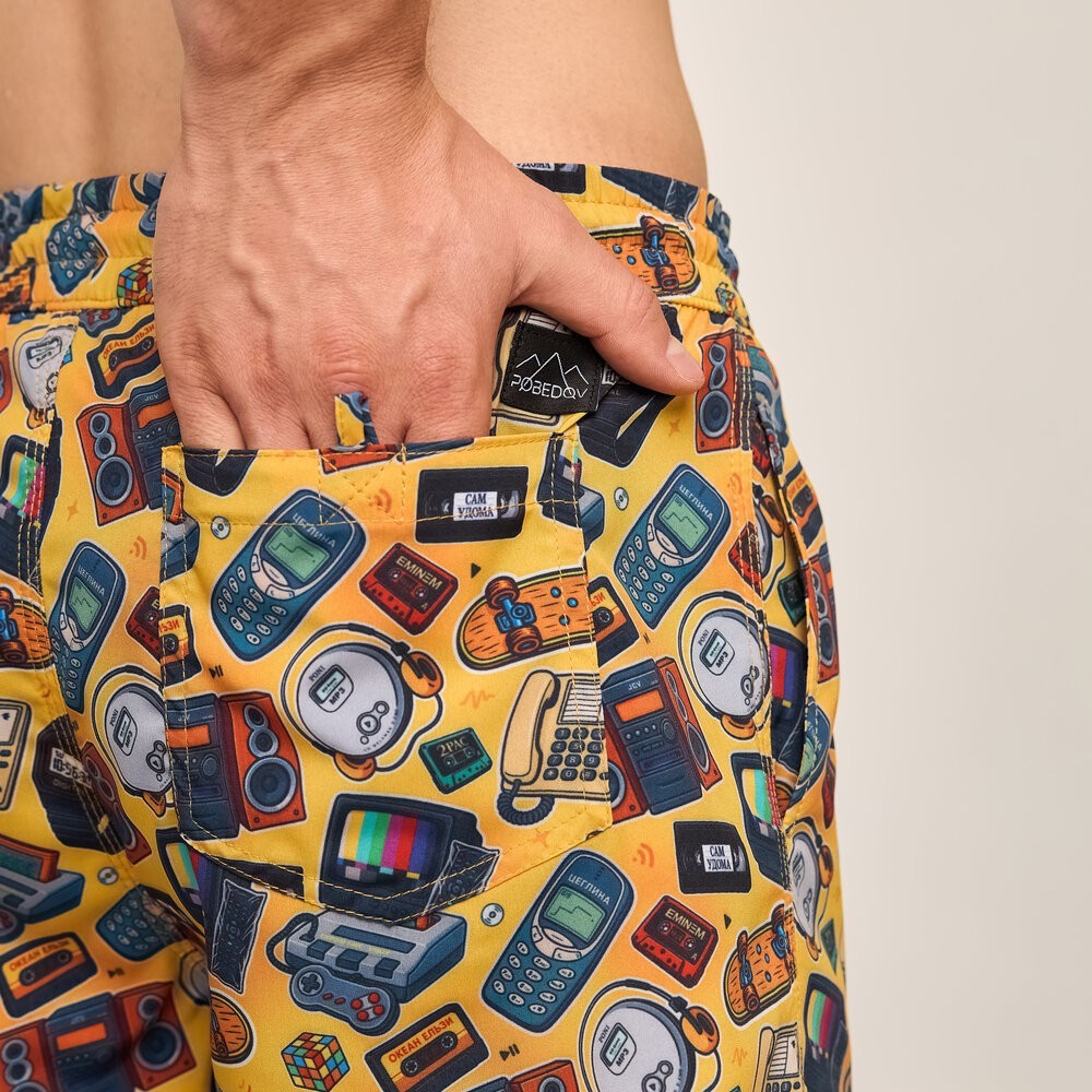 Принтовані чоловічі шорти для плавання Pobedov Pool day Patern, укр, укр