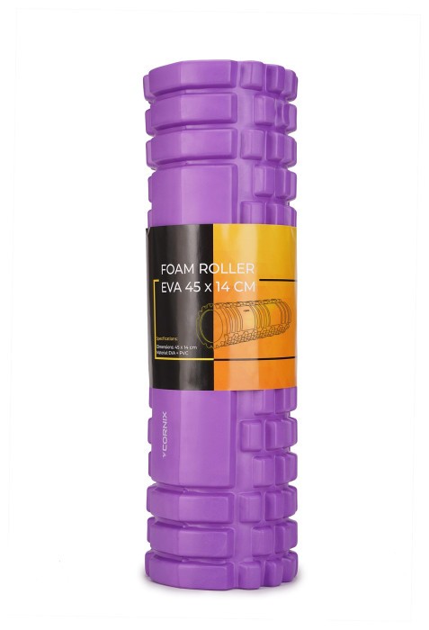 Масажний ролик Cornix EVA 45 x 14 см (валик, роллер) XR-0042 Violet