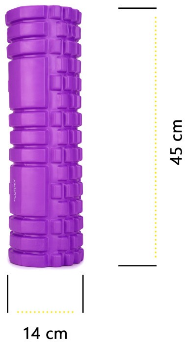 Масажний ролик Cornix EVA 45 x 14 см (валик, роллер) XR-0042 Violet