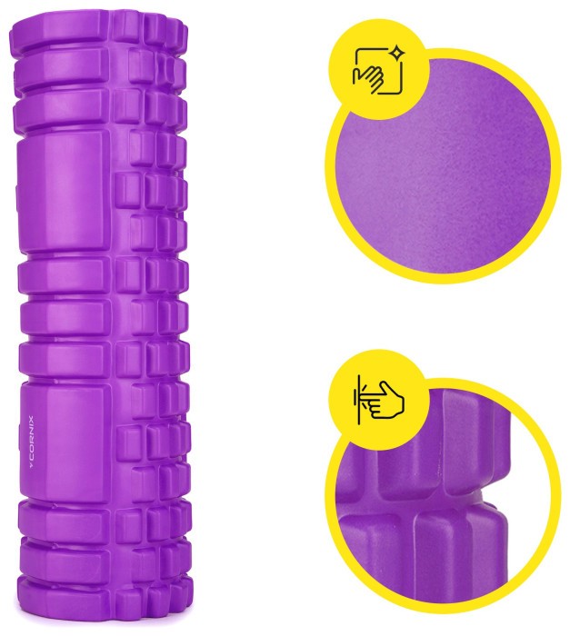 Масажний ролик Cornix EVA 45 x 14 см (валик, роллер) XR-0042 Violet