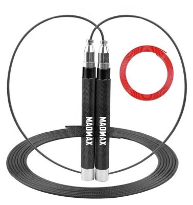 Скакалка швидкісна на підшипниках алюмінієва MadMax MFA-286 Speed jump rope Black